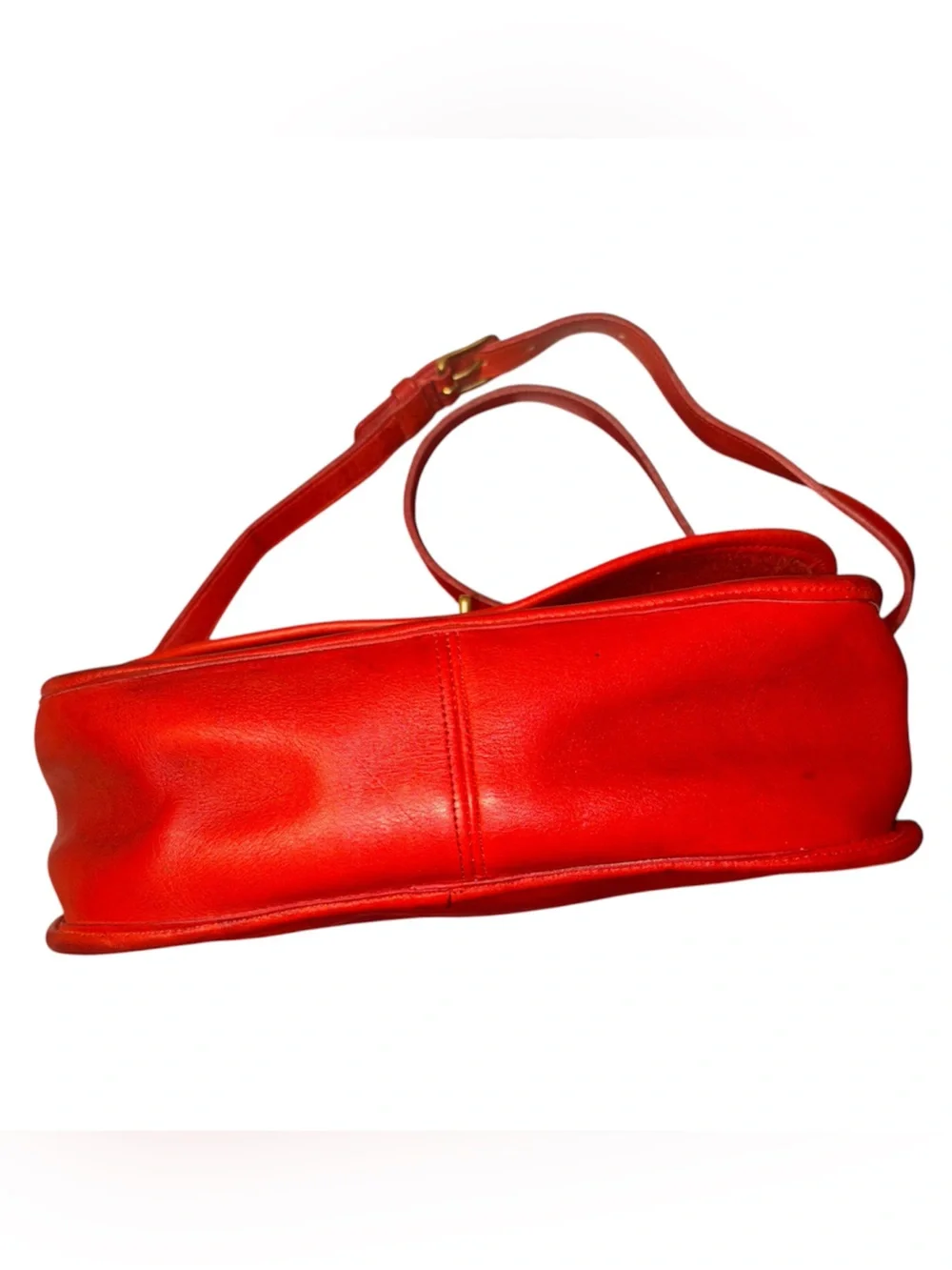 Vintage Coach Red Leather Shoulder Bag
